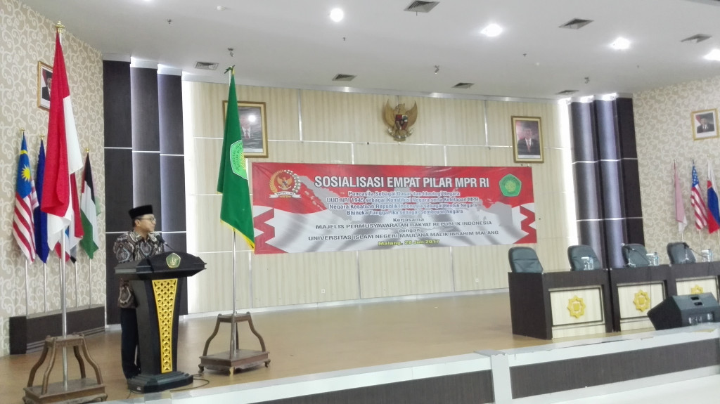 Zulkifli Hasan sosialisasi empat pilar MPR di UIN Maulana Malik Ibrahim, Malang. Foto: MTVN/Pelangi Karismakristi