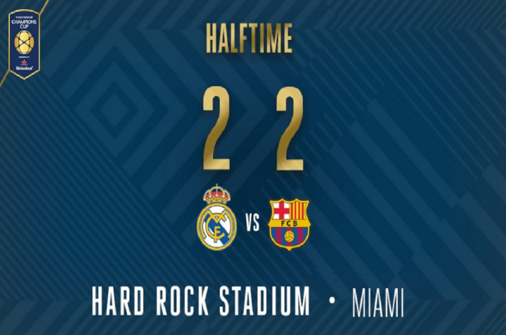 Babak I: Berlangsung Seru, El Clasico di AS Tercipta Empat Gol