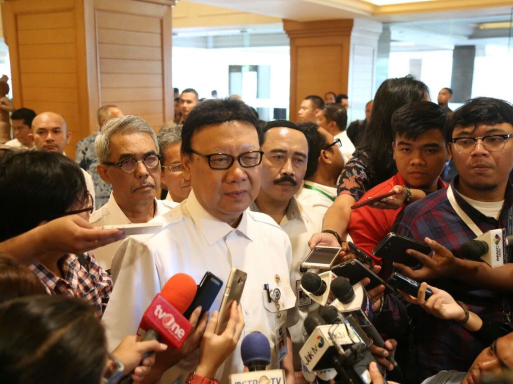 Menteri Dalam Negeri (Mendagri) Tjahjo Kumolo. (Foto: MTVN/M Sholahadhin Azhar).