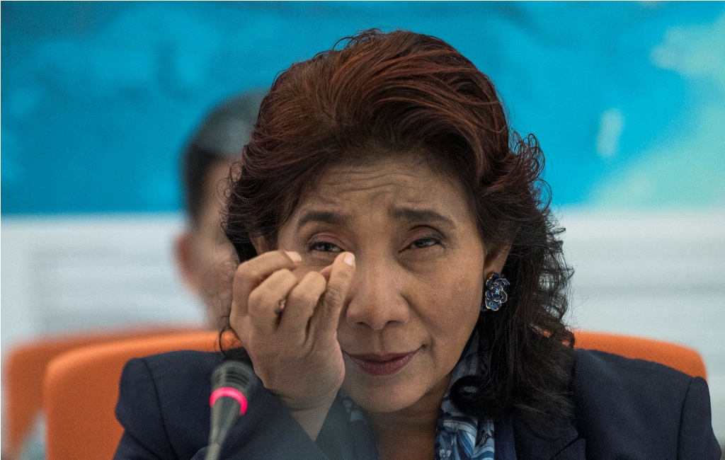 Menteri Kelautan dan Perikanan Susi Pudjiastuti (ANTARA FOTO/Sigid Kurniawan)