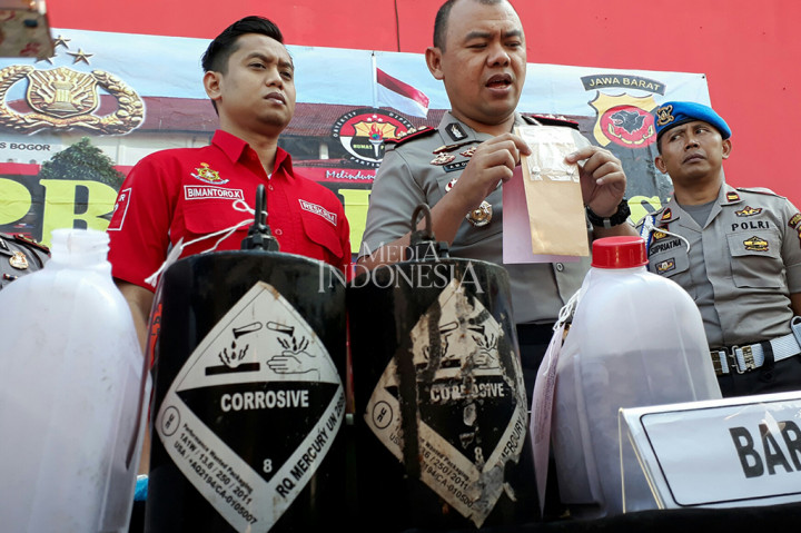 Polres Bogor Gerebek Pabrik Pengolahan Mercury Ilegal