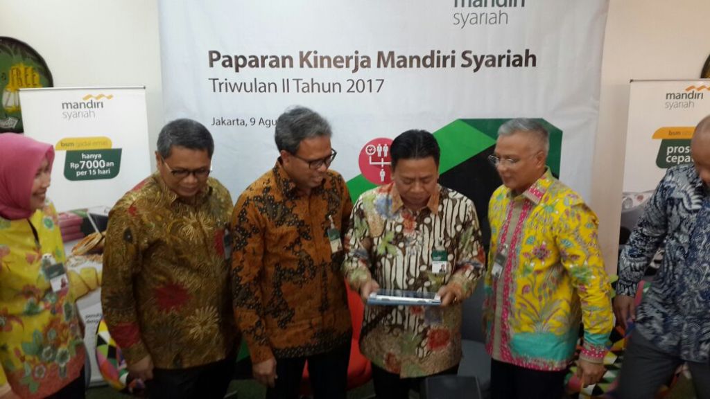 Suasana konferensi pers Bank Syariah Mandiri terkait paparan kinerja di kuartal II-2017 (Foto: MTVN/Angga Bratadharma)