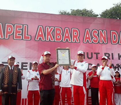 Apel Akbar Kemendagri Mendapat Rekor MURI