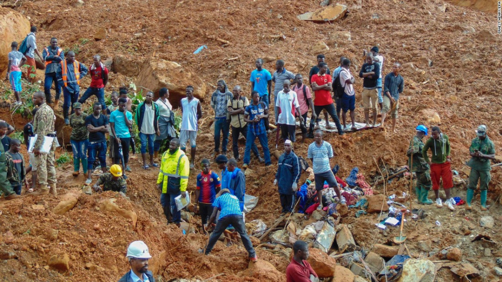 Kondisi lokasi yang terkena musibah longsor. (Foto: CNN)