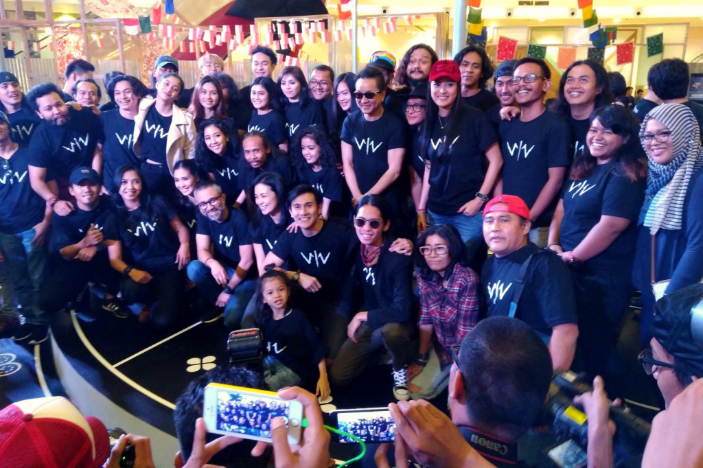 Para pemain dan kru film Wiro Sableng (Foto: metrotvnews/purba)