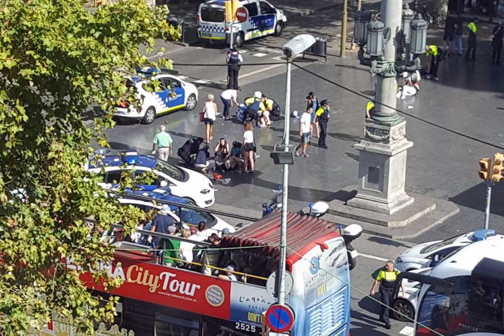 Van Tabrak Kerumunan Orang di Barcelona, 13 Tewas