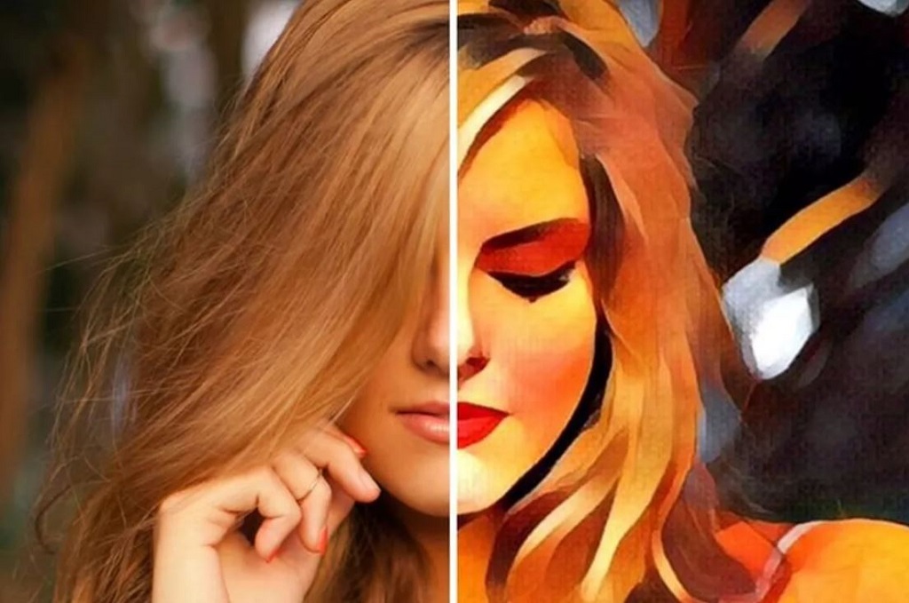 Contoh hasil aplikasi Prisma. 