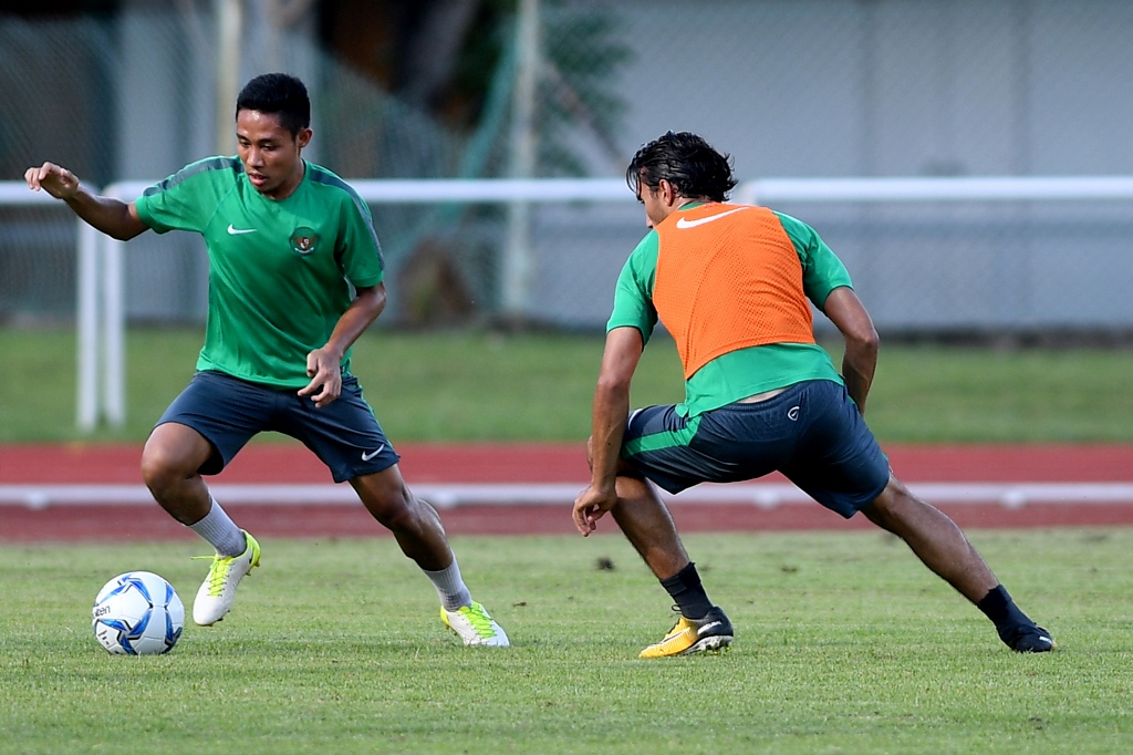 Evan Dimas (kiri). (Foto: Antara/Sigid Kurniawan)