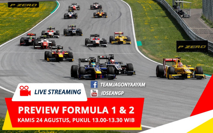 Saksikan, Livestreaming Preview F1 & F2 GP Belgia di Youtube & Facebook