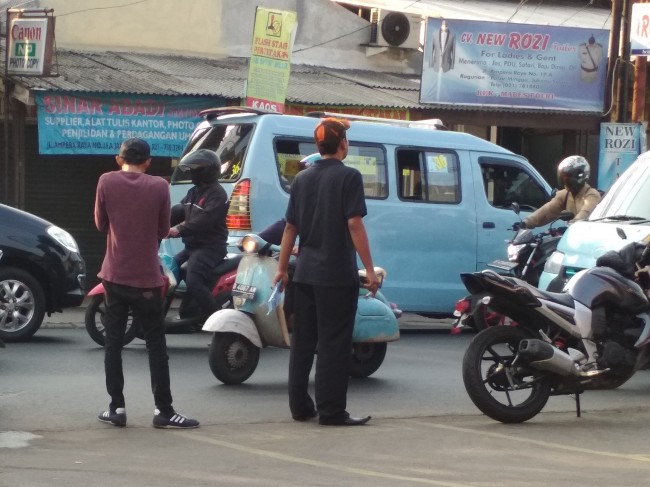 Calo tilang di sekitar PN Jaksel. Foto: MTVN-/Riyan Ferdianto.