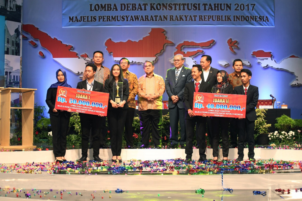 Peserta babak final Debat Konstitusi MPR 2017. Foto: dok MPR