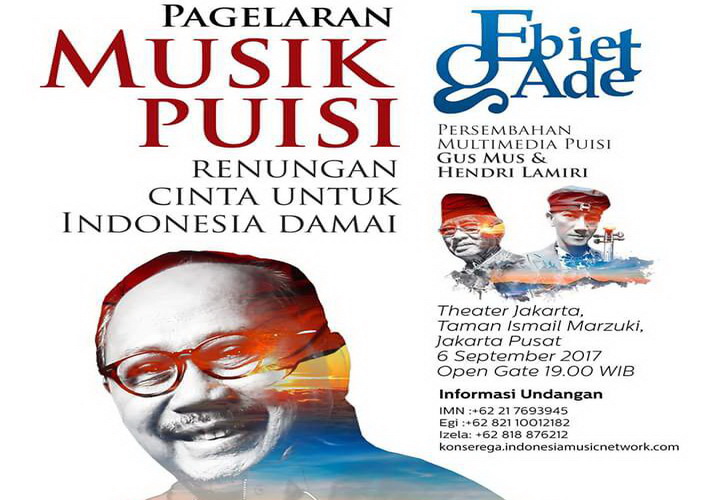 Ebiet G. Ade Janjikan Penampilan Spesial di Konser Musikalisasi Puisi