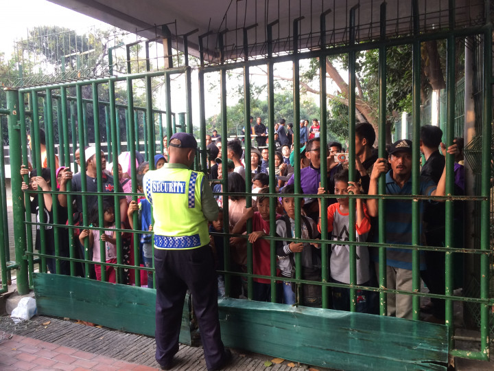 Warga Memadati Tempat Pemotongan Hewan Kurban Masjid Istiqlal