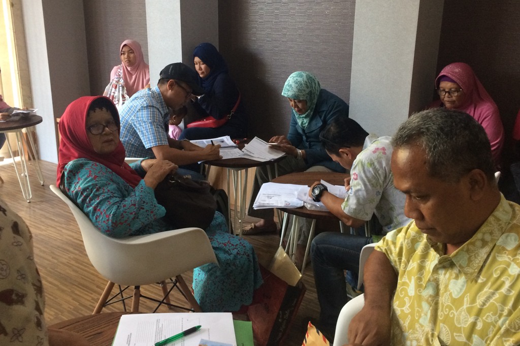 Korban penipuan First Travel memadati Posko Pengaduan, di Bareskrim Polri, Gambir, Jakarta Pusat, Jumat 25 Agustus 2017. Foto: Metrotvnews.com/Faisal Abdalla