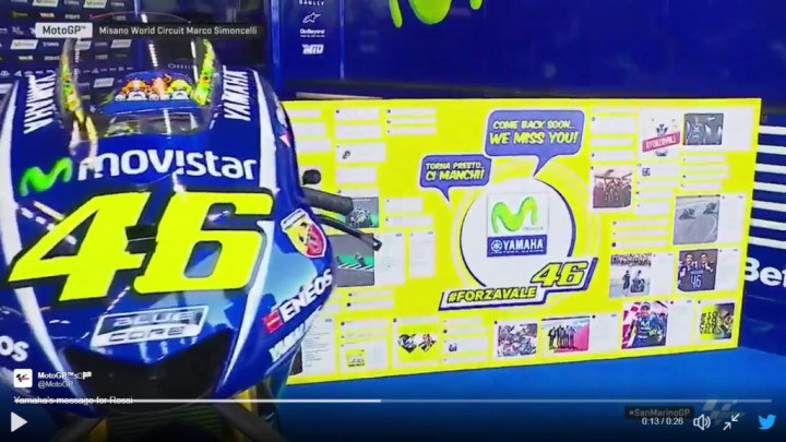Dari <i>Paddock,</i> Yamaha Kirim Pesan Dukungan untuk Valentino Rossi