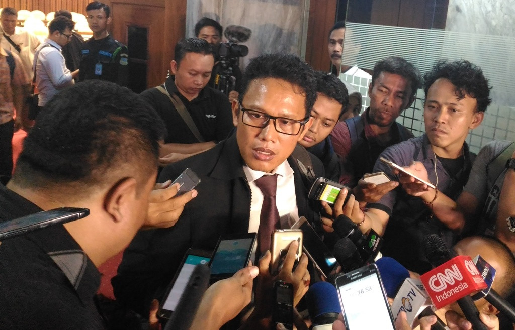 Direktur Penyidikan KPK Brigjen Pol Aris Budiman di Kompleks Parlemen, Senayan, Jakarta, Selasa (29/8/2017). Foto: Metrotvnews.com/Ilham Wibowo