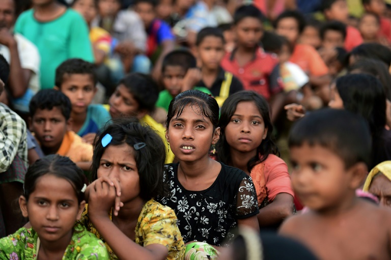Refugee camps near Bangladesh's border with Myanmar already had about 300,000 Rohingya before the upsurge in violence and are now overwhelmed.  (Photo:AFP/Munir UZ Zaman)