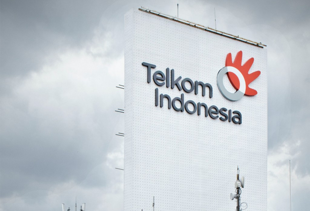 Logo PT Telkom Indonesia. MI/Atet Dwi.