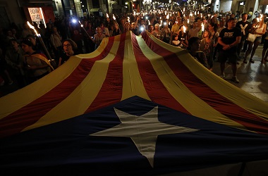 Ratusan Ribu Warga Catalonia Dorong Kemerdekaan dari Spanyol