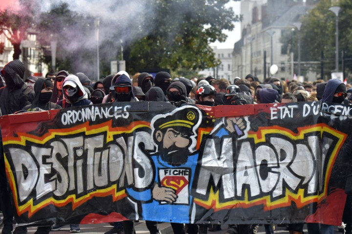 Demonstran Prancis Protes Reformasi Buruh ala Presiden Macron