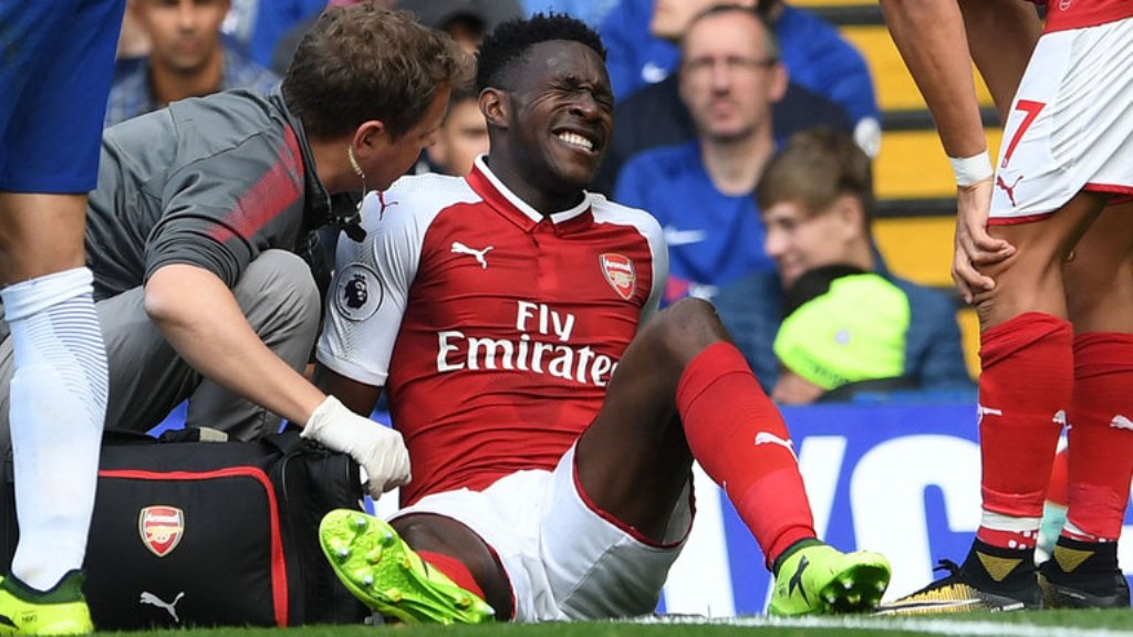 Danny Welbeck saat cedera dalam pertandingan kontra Chelsea (Foto: sky sports)