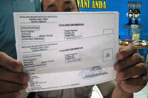 Polres Jombang Kehabisan Blanko Sim