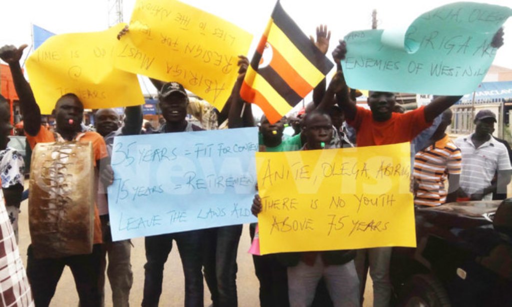 Aksi protes menendang perpanjangan usia kekuasaan presiden di Uganda (Foto: New Vision).