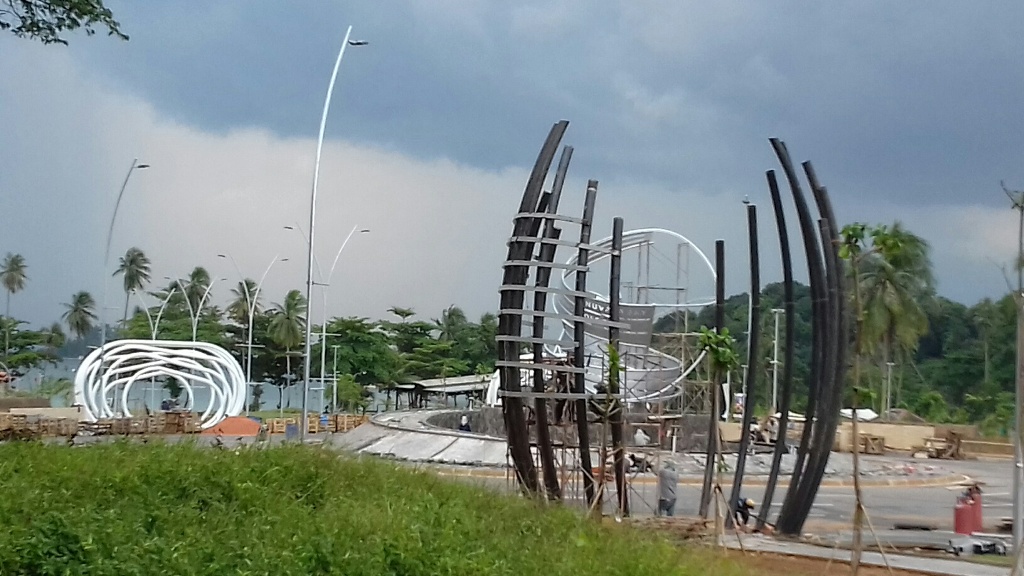 Beberapa pekerjaan pembangunan Nuvasa Bay Batam yang sudah dimulai. (FOTO: MTVN/Anwar Sadat)