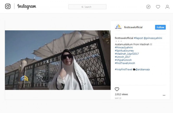 Syahrini Sebut Kerjasama First Travel Hanya Iklan Foto Instagram
