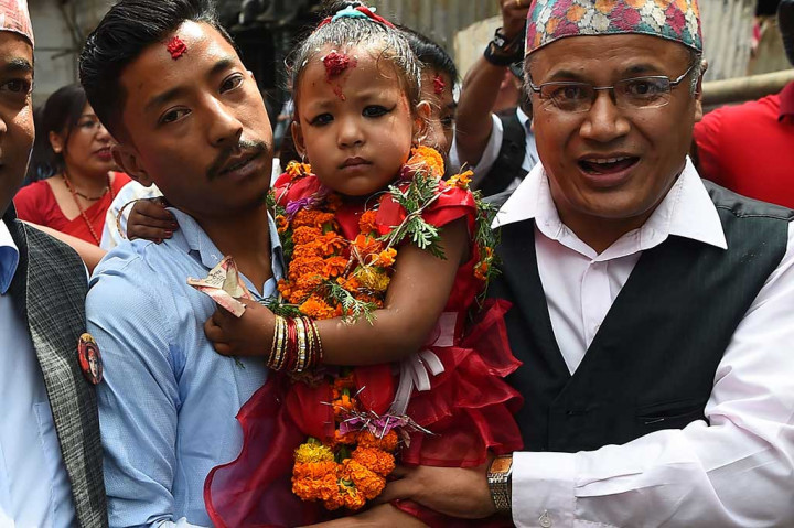 Gadis 3 Tahun Dinobatkan sebagai Dewi Hidup di Nepal