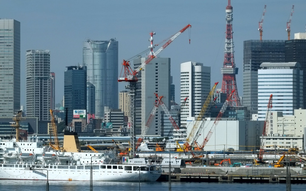 This picture taken on October 1, 2017 shows a construction site in Tokyo. (Photo:AFP/Kazuhiro Nogi)