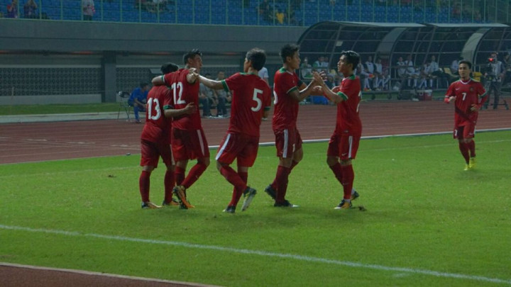 Dua Gol Indonesia Benamkan Kamboja di Babak Pertama