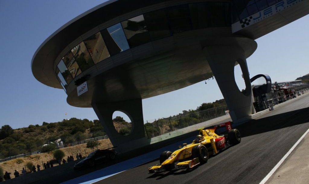 Aksi Sean Gelael saat tampil di F2 Jerez (Foto: Dok. Sean)