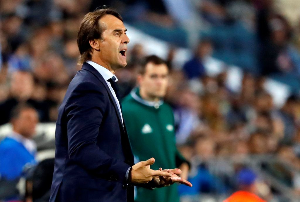 Julen Lopetegui ketika mengawal timnas Spanyol vs Israel. (AFP PHOTO / JACK GUEZ)