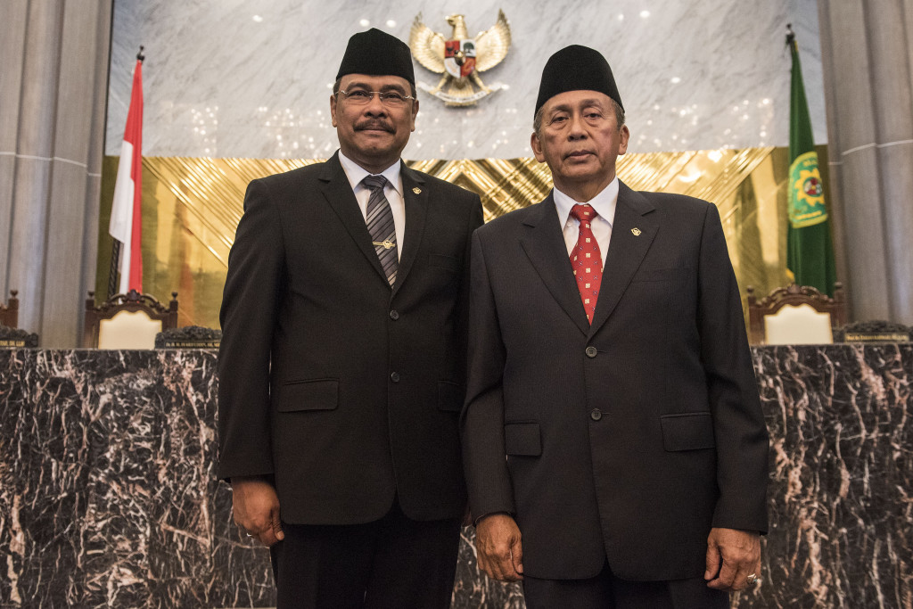 Ketua BPK Moermahadi Soerja (kanan)/ANT/M. Agung Rajasa