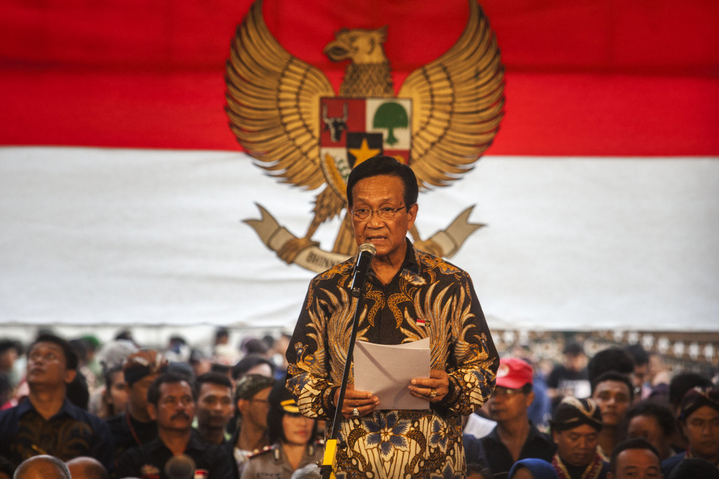 Gubernur Daerah Istimewa Yogyakarta Sri Sultan Hamengku Buwono X. Foto: Antara/Andreas Fitri Atmoko