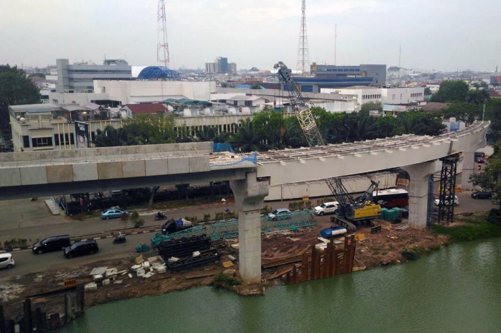 Progres Pembangunan LRT Palembang 65%