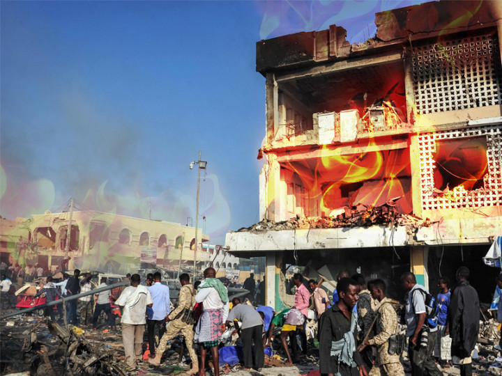 Aksi Biadab Teroris Somalia dengan Bom Truk