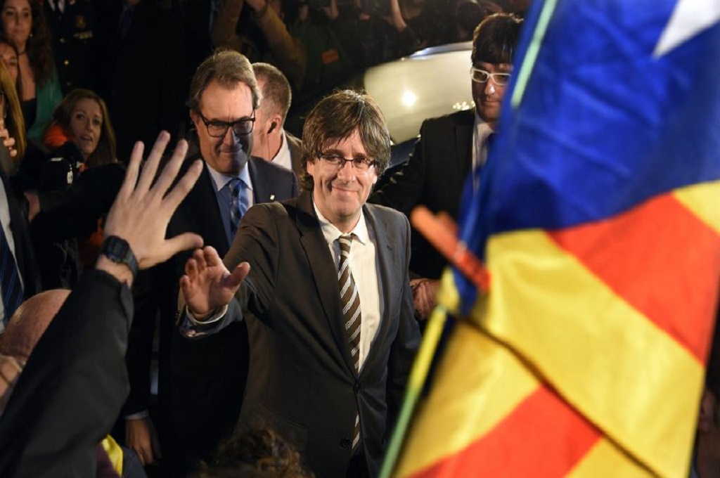Presiden Regional Catalonia Carles Puigdemont. (Foto: AFP)