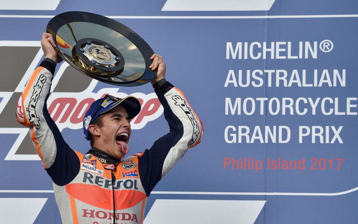Nyaris Tabrak Rossi, Marquez Finis Terdepan di MotoGP Australia