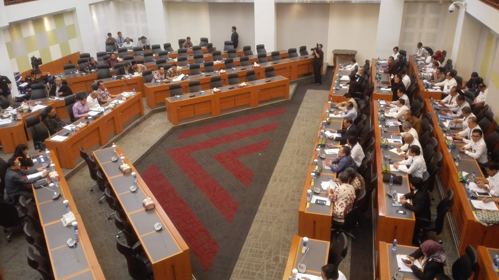 Badan Anggaran (Banggar) DPR RI bersama pemerintah dalam hal ini dipimpin oleh Menteri Keuangan Sri Mulyani Indrawati. MTVN/Suci Sedya Utami. 