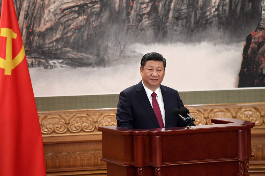 President Xi Jinping was formally reappointed head of the Communist Party on October 25, commanding a new ruling council whose role will likely be eclipsed after he established himself as China's most powerful leader in decades. (Photo:AFP/Wang Zhao)