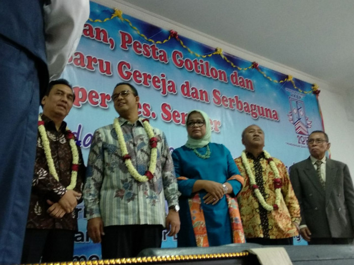 Resmikan HKBP Semper, Anies Bicara Tenun Kebangsaan