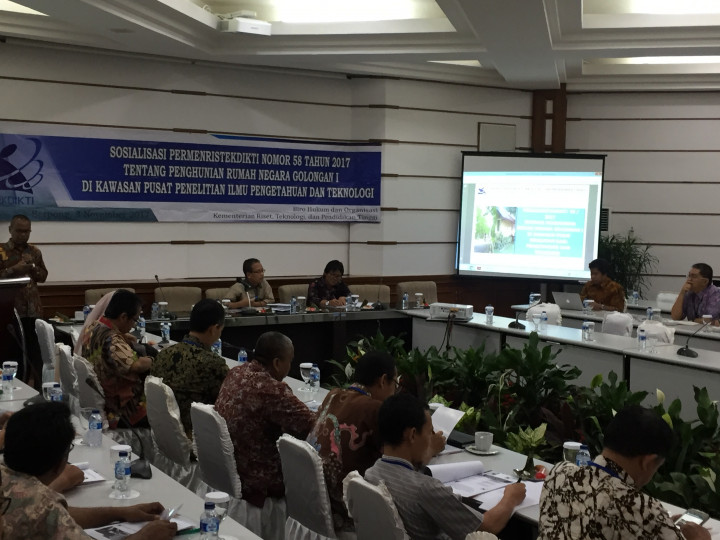 Puspiptek Sosialisasi Peraturan Menteri tentang Rumah Dinas