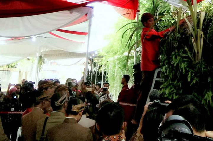 Prosesi Pernikahan Kahiyang Dimulai, Jokowi Pasang Bleketepe