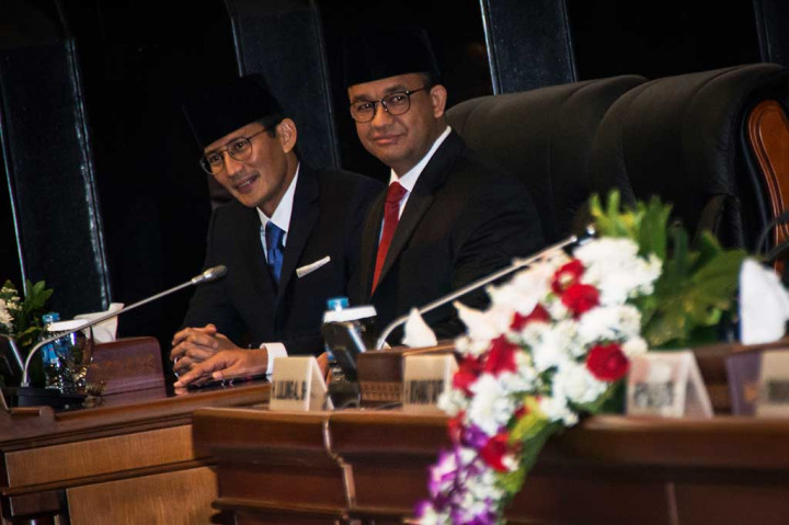 Anies-Sandi Hadiri Rapat Paripurna PAW