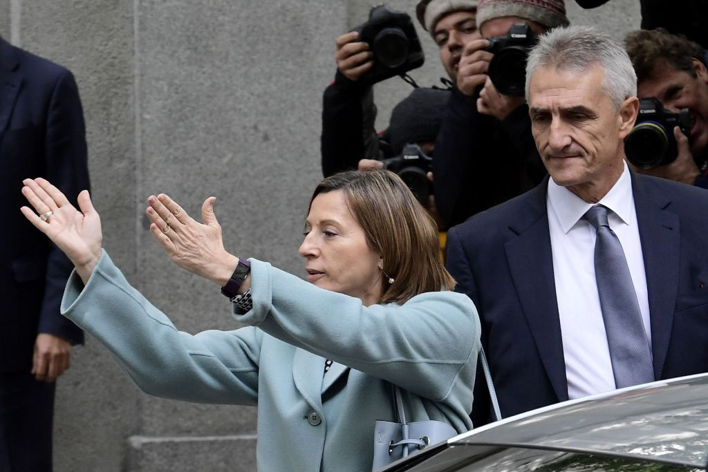 Mantan Ketua parlemen Catalonia yang dipecat Carme Forcadell (Foto: AFP).