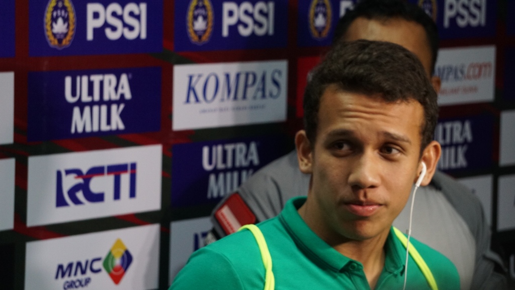 Bintang Timnas U-19, Egy Maulana Vikri usai menjalani debut bersama Timnas U-23 di laga uji coba kontra Suriah U-23 (Foto: MTVN/Kautsar Halim)