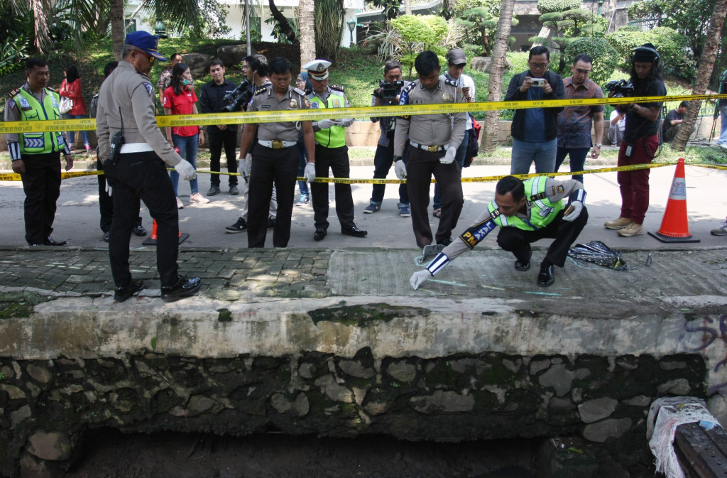 Lokasi kecelakaan tunggal mobil Novanto/ANT/Reno Esnir