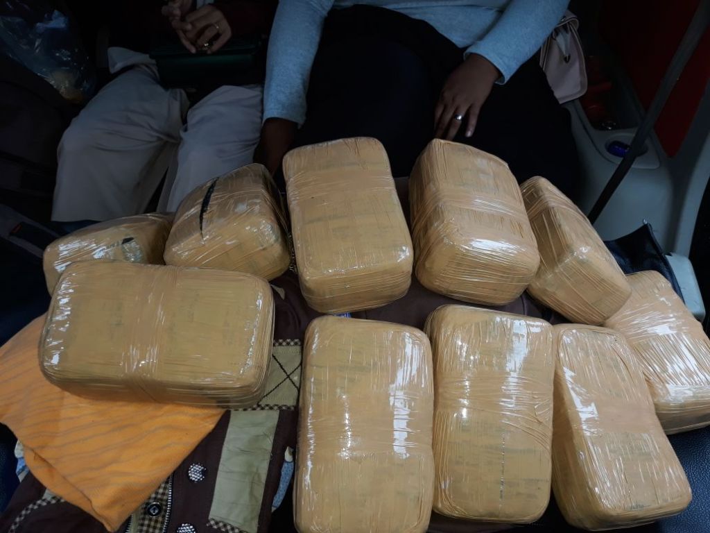 Barang bukti ganja yang disita dari 2 mahasiswi. Medcom.id/Farida